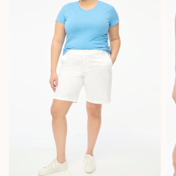 J.Crew 9” Frankie Bermuda Chino Short in White Size 14 Plus Size - Picture 1 of 8